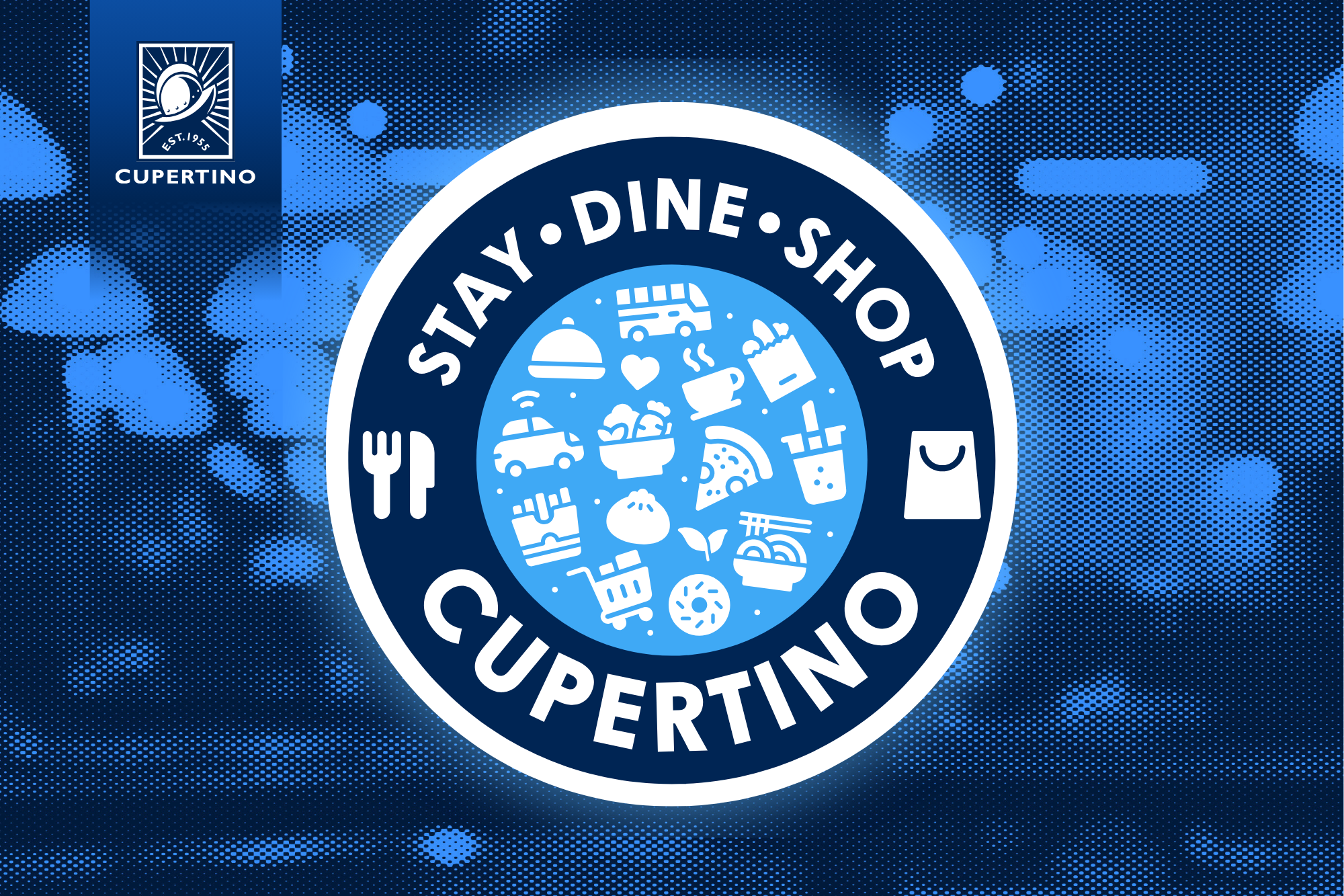 Dine Local Dine Cupertino Postcard