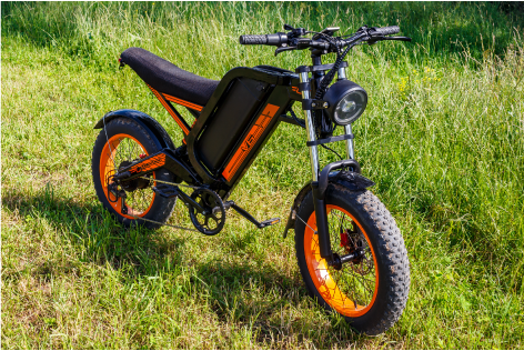 Stock image of moped or motorized bicycle